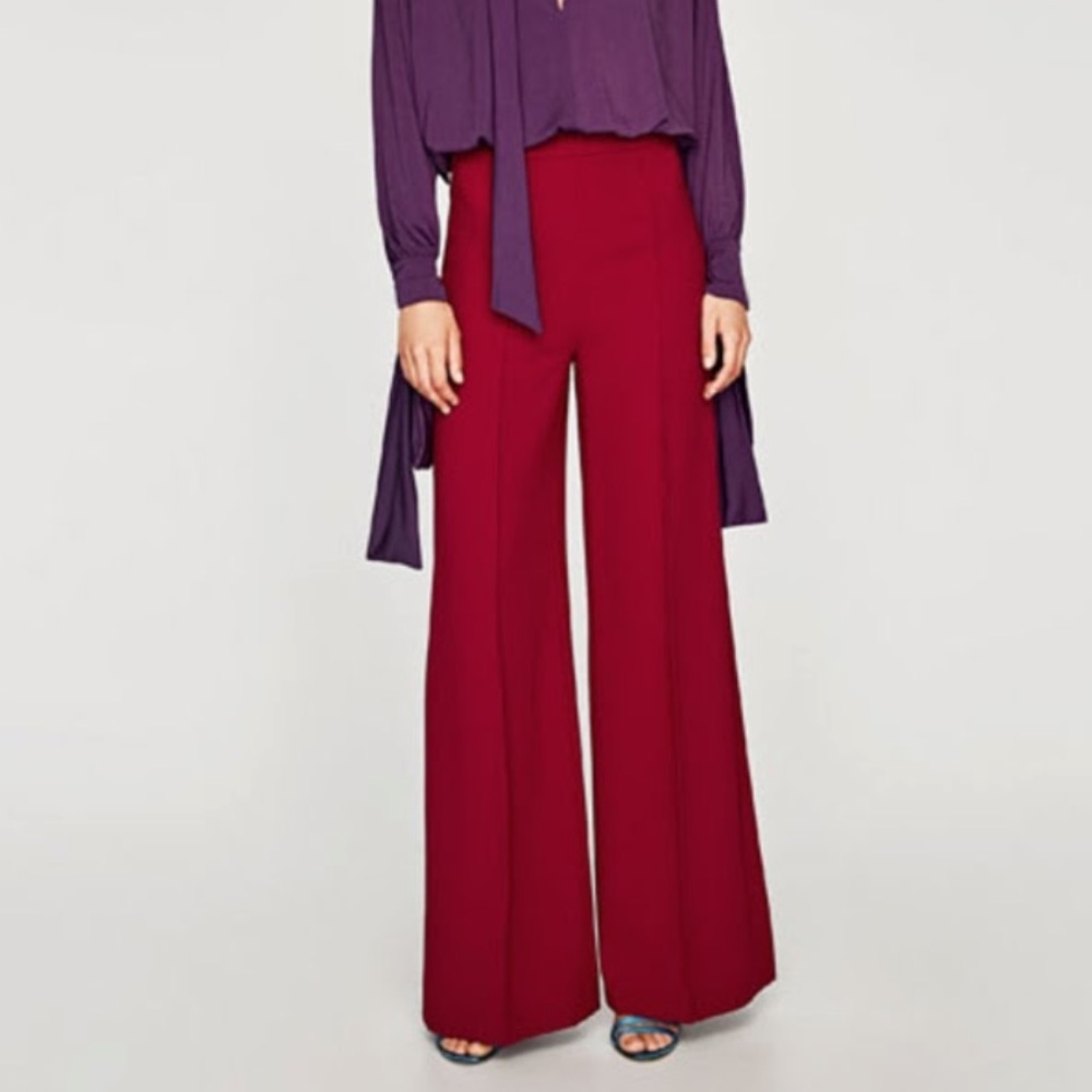 Zara High Waisted Wide Leg Pant